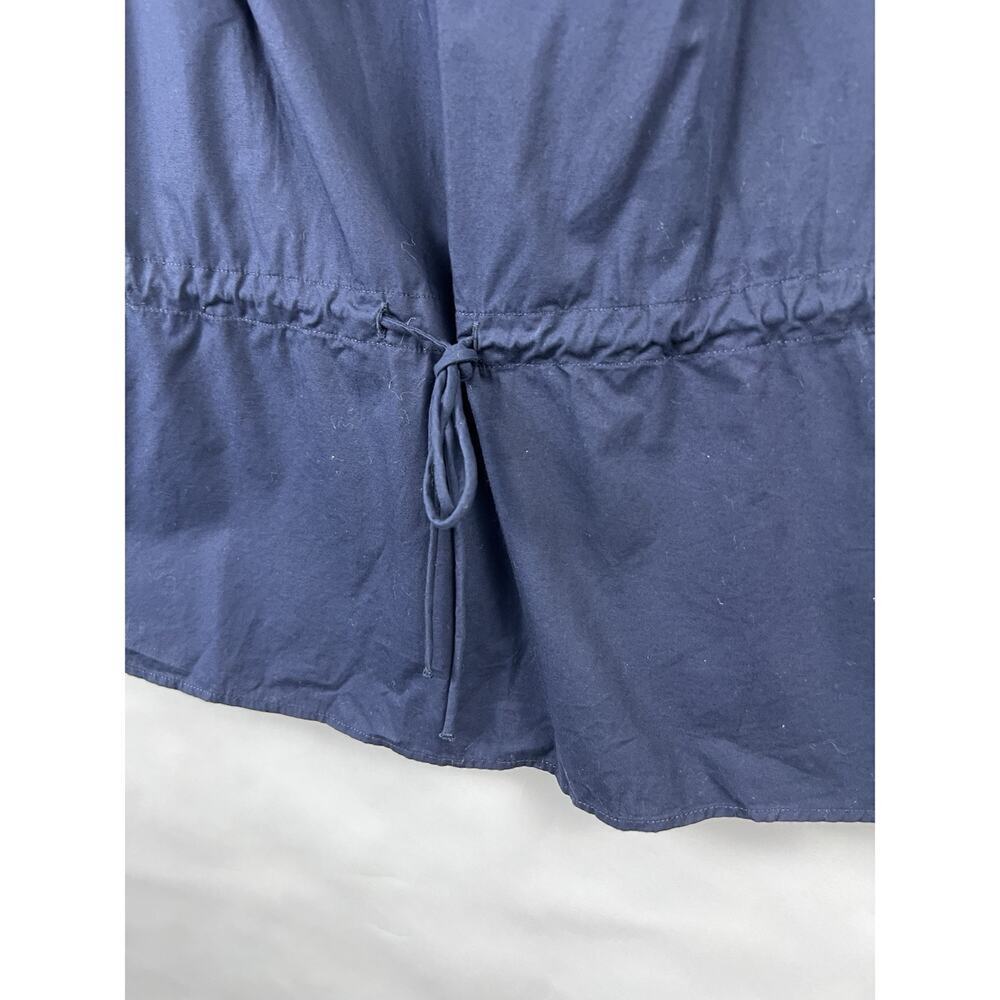 Banana Republic Sleeveless Ruffle Cinch Waist Navy Top S - Picture 5 of 10
